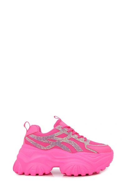 Shop Berness Hanna Chunky Sneaker In Hot Pink