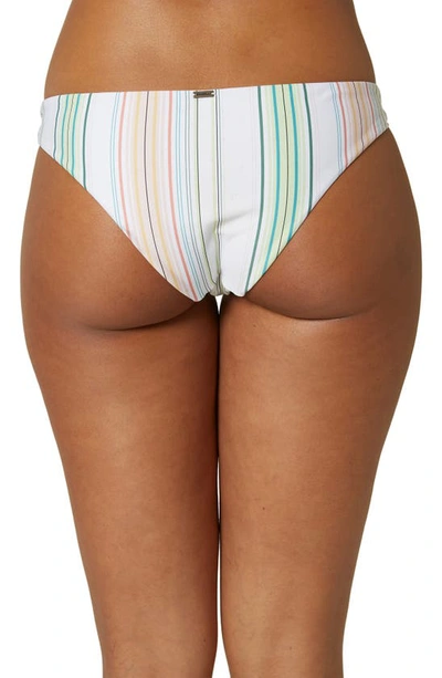 Shop O'neill Sunset Beach Stripe Bikini Bottoms In Multi Beach Stripe