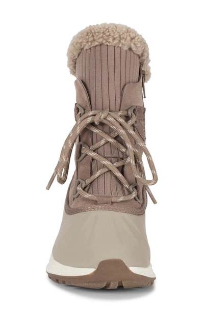Baretraps Bandie Waterproof Faux Shearling Lined Boot In Taupe