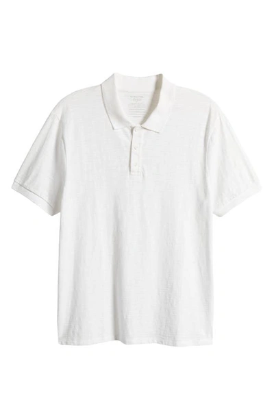 Shop Vince Cotton Slub Jersey Polo In Optic White