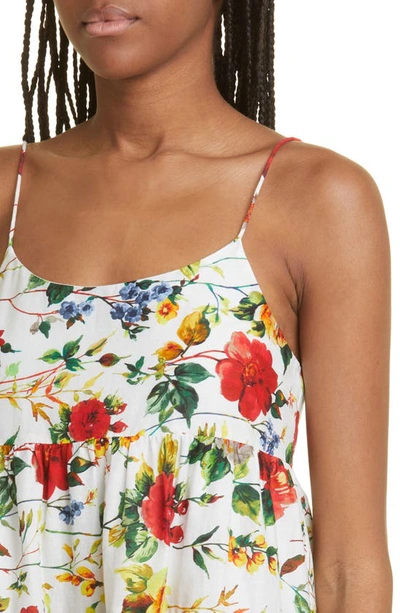 Alice And Olivia Collen Floral Cotton Sundress In Dew Floral