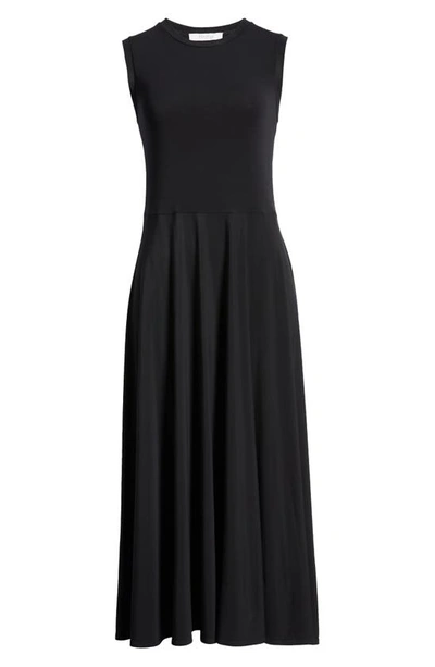 Shop Max Mara Drop Waist Jersey Dress In Black