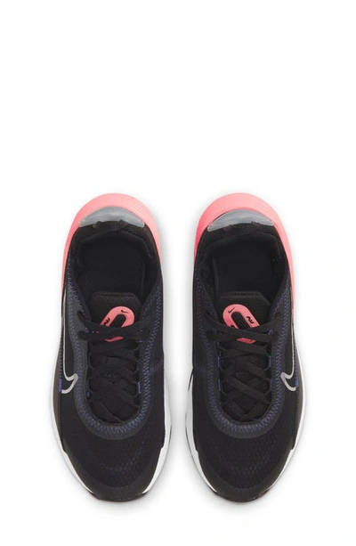 Nike Big Kids Air Max 2090 Casual Sneakers From Finish Line In Black/sunset Pulse