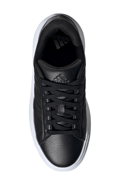 Shop Adidas Originals Grand Platform Sneaker In Black/ Black/ Carbon