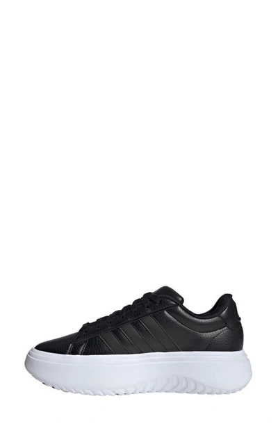 Shop Adidas Originals Grand Platform Sneaker In Black/ Black/ Carbon
