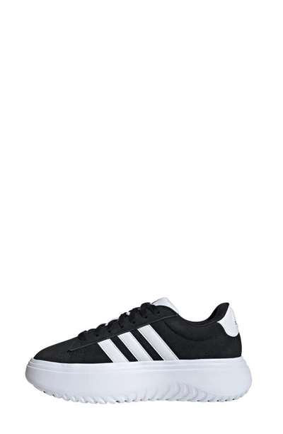 Shop Adidas Originals Grand Platform Sneaker In Black/ White/ Core Black