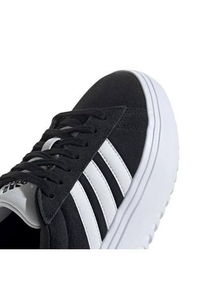 Shop Adidas Originals Grand Platform Sneaker In Black/ White/ Core Black