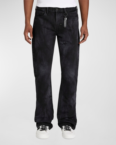 Shop Prps Men's Faded Straight-leg Jeans In Black