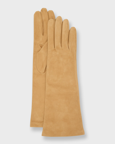 Shop Portolano Classic Suede Gloves In Sand