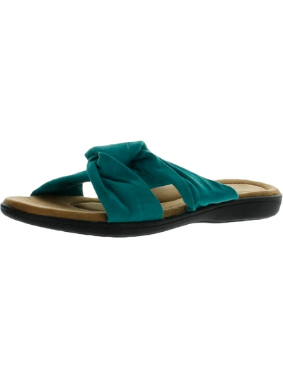 Shop Array Loma Womens Suede Slip On Slide Sandals In Blue