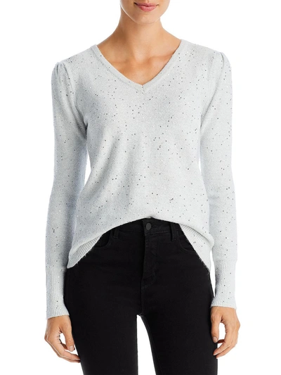 Shop Karl Lagerfeld Womens Metallic V-neck Pullover Sweater In Multi