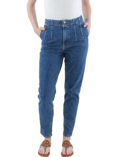 Shop Levi Strauss & Co Womens Tapered Pleated High-waist Jeans In Blue