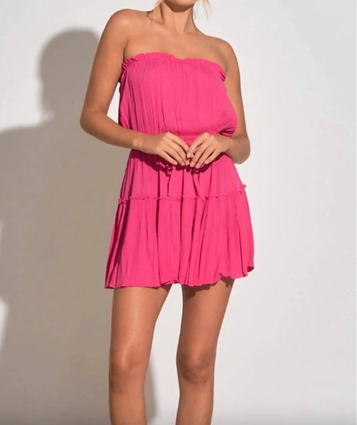 Shop Elan Strapless Dress In Pink