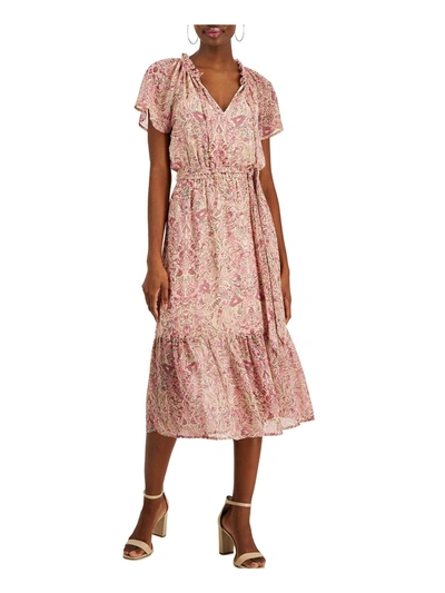 Shop Inc Womens Chiffon Paisley Midi Dress In Multi