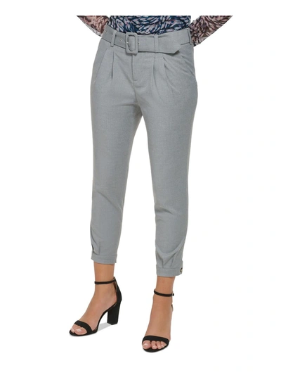 Shop Dkny Womens Pleated Suit Separate Ankle Pants In Multi