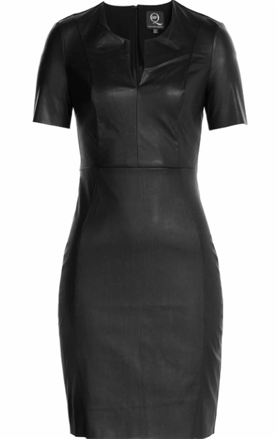 Shop Mcq By Alexander Mcqueen Womens Contour Faux Leather Dress In Black