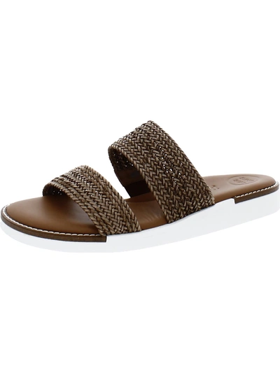 Shop Paul Green Laguna Womens Leather Cushioned Slide Sandals In Brown