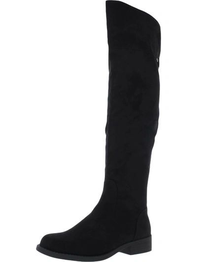 Shop Sun + Stone Allicce Womens Faux Suede Casual Over-the-knee Boots In Black