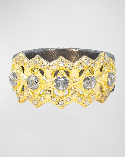 Shop Armenta Crivelli Scroll Diamond Band Ring In Couture Grey