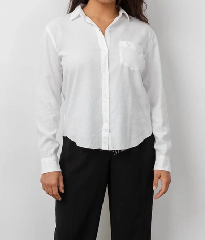 Shop Rails Ingrid Raw Hem Shirt In White