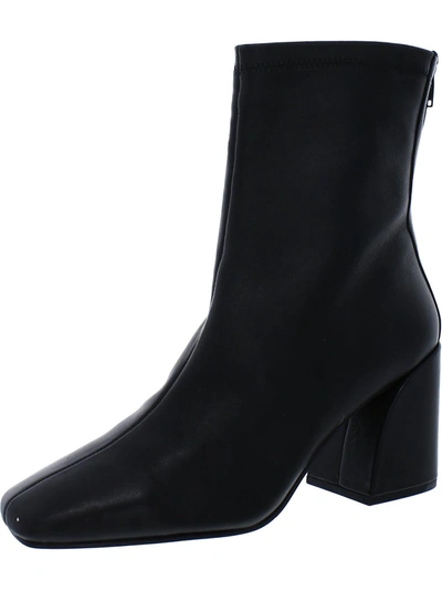 Shop Aqua Julie Womens Leather Square Toe Mid-calf Boots In Black