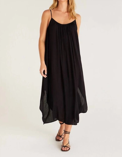 Shop Z Supply Tiana Crinkle Midi Dress In Black