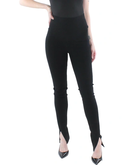 Shop Victoria Beckham Womens High Rise Knit Leggings In Black
