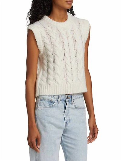 Shop Rails Alexis Cable Knit Sweater Vest In Ivory In Multi
