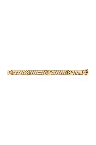 Shop Tory Burch Miller Embellished Bracelet In Gold