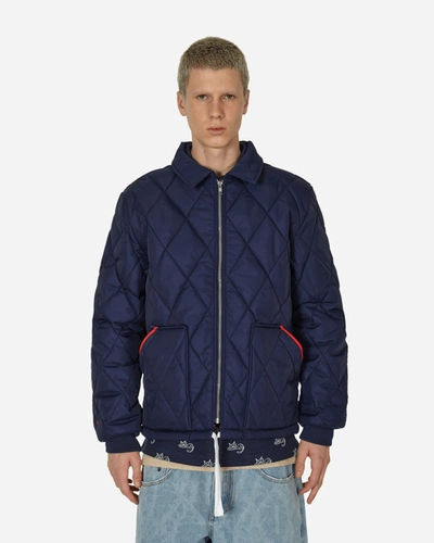 Shop Puma Noah Quilted Jacket Navy In Blue