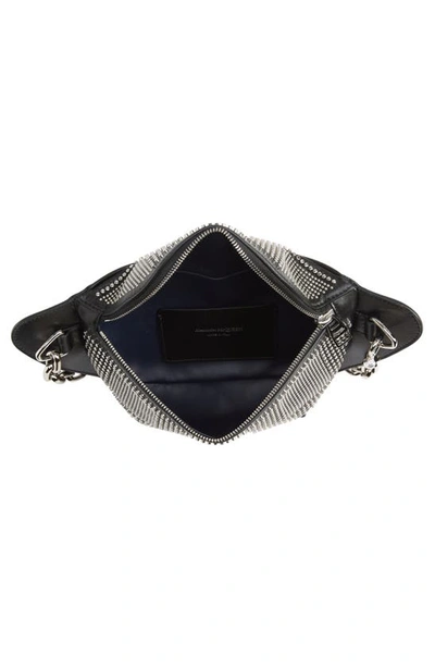 Shop Alexander Mcqueen Biker Studded Leather Belt Bag In Black