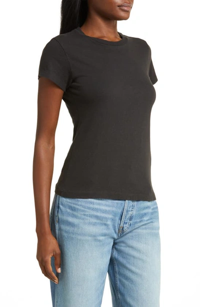 Shop Re/done X Hanes 1960s Slim T-shirt In Washed Black