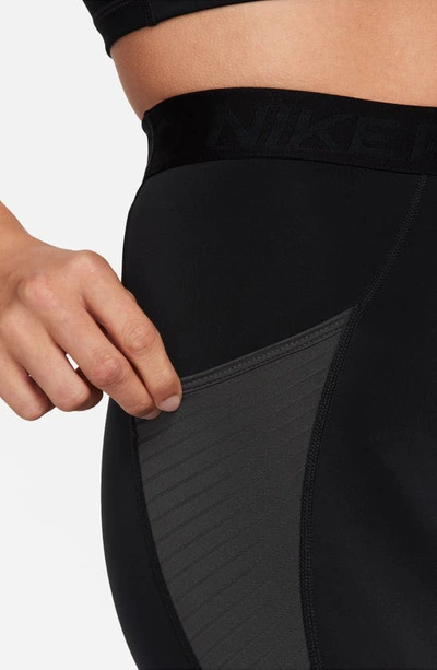 Shop Nike Pro High Waist Pocket Leggings In Black/ Anthracite