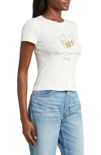 Shop Re/done '90s Local Honey Cotton Graphic T-shirt In Vintage White