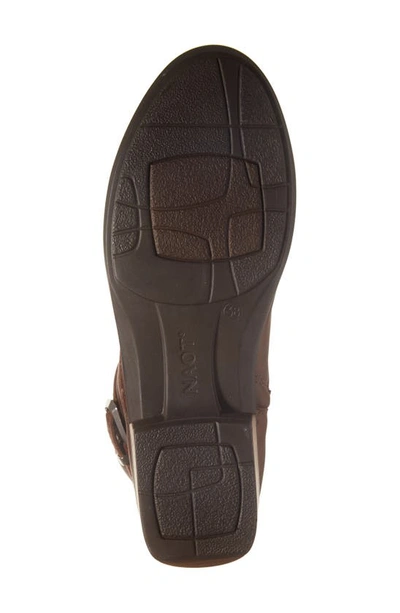 Naot Alize Zip Combat Boot In Soft Cognac Leather