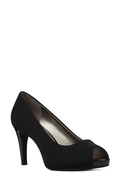 Bandolino Bdrainaa Womens Solid Manmade Pumps In Black Lycra