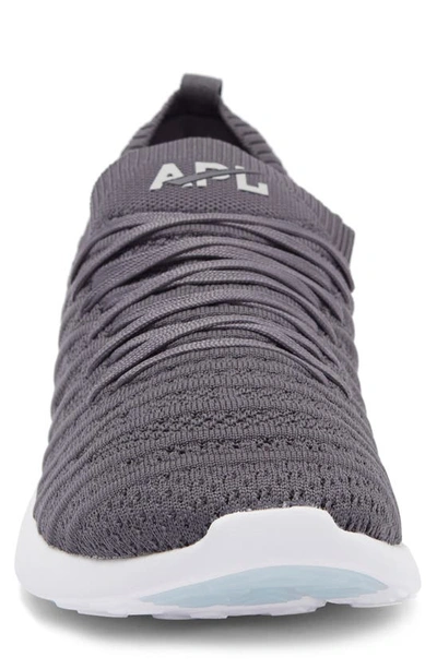 Shop Apl Athletic Propulsion Labs Techloom Wave Hybrid Running Shoe In Iron / White