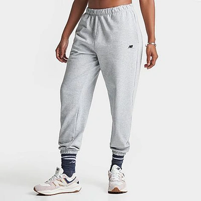 Shop New Balance Women's Athletics Remastered French Terry Sweatpants In Heather Grey