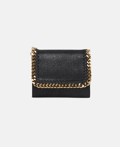 Stella Mccartney Falabella Flap Wallet Accessories In Black