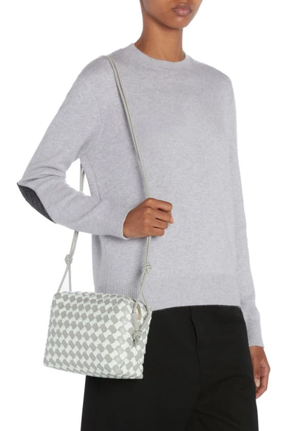 Bottega Veneta Small Wavy Bicolor Pavimento Intrecciato Camera Bag In Agate