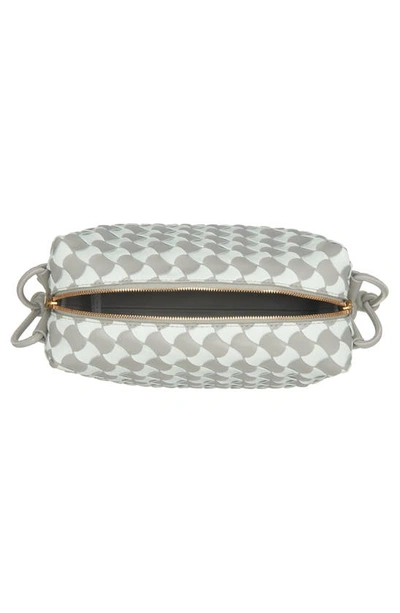 Bottega Veneta Small Wavy Bicolor Pavimento Intrecciato Camera Bag In Agate