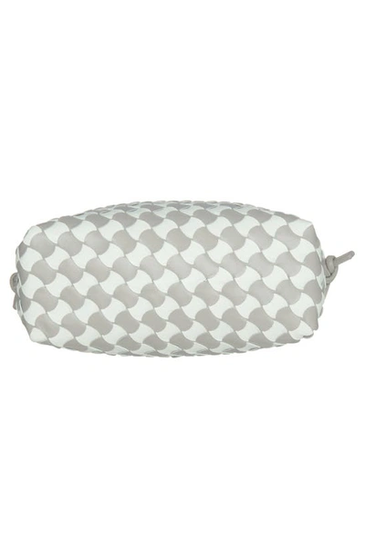 Bottega Veneta Small Wavy Bicolor Pavimento Intrecciato Camera Bag In Agate