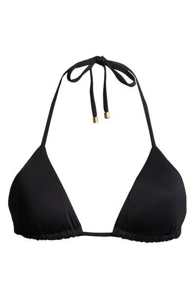 Shop Vitamin A ® Gia Triangle Bikini Top In Black Eco Lux