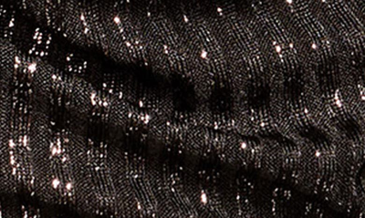Shop Ramy Brook Carolina Metallic Rib Drape Top In Black Foil Rib