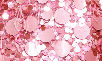 Shop Ramy Brook Lacey Plunge Neck Paillette Minidress In Pink Orchid Paillette