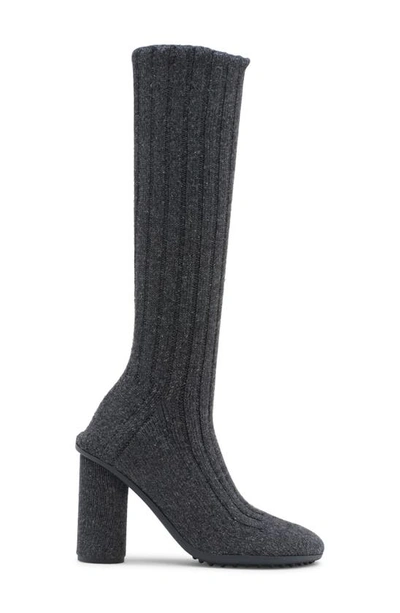 Shop Bottega Veneta Atomic Wool & Silk Blend Sock Boot In Anthracite