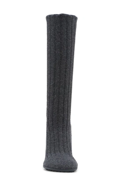 Shop Bottega Veneta Atomic Wool & Silk Blend Sock Boot In Anthracite