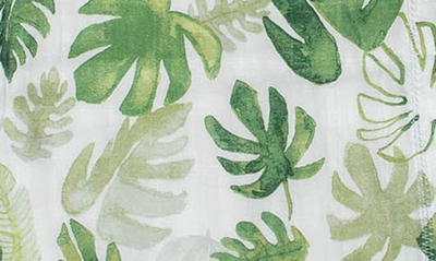 Little Unicorn Cotton Muslin Wearable Blanket In Tropical Leaf