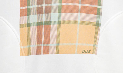 Shop D.rt Square Plaid Pullover Hoodie In Cream