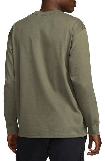 Shop Nike Acg Long Sleeve Graphic T-shirt In Medium Olive
